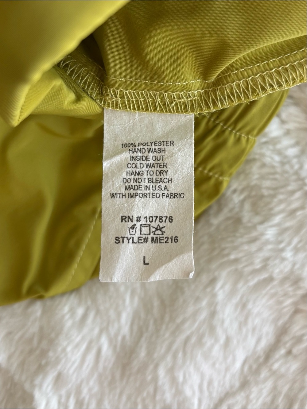 Sun Kim Parachute Pants Size Large Chartreuse Artsy Lagenlook Travel Packable - Picture 9 of 10